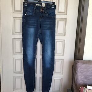 Harley Made With Love Jeans Junior Sz00 Dark Wash Skinny 5 Pocket Style